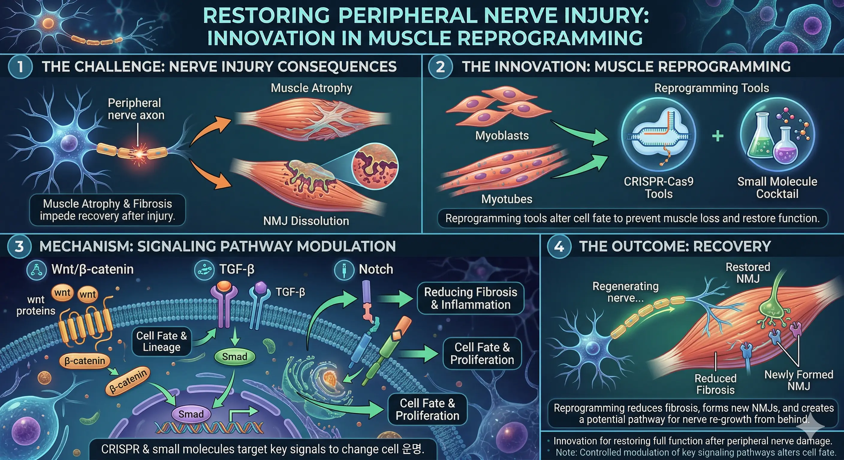 Muscle Reprogramming for Peripheral Nerve Damage Recovery Innovation