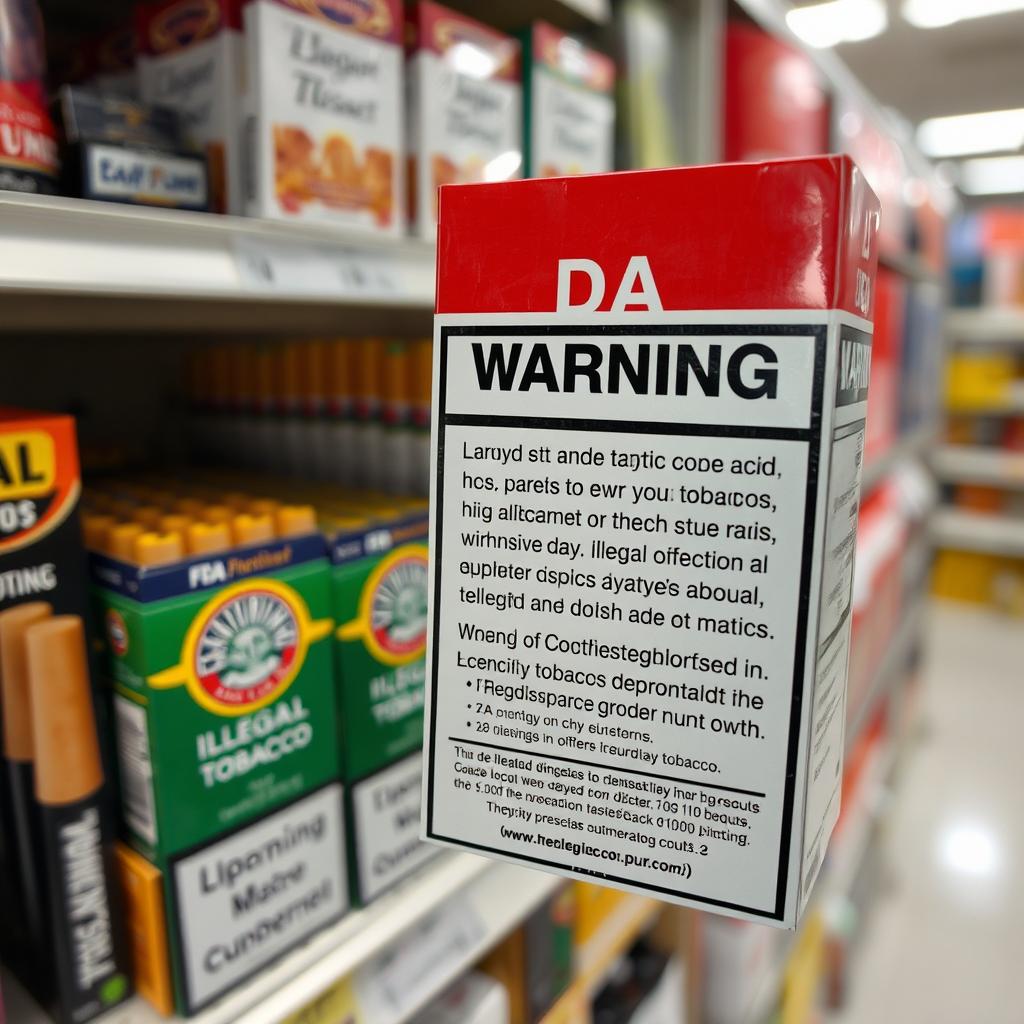 FDA, 일상용품 모양 불법 담배 제품 판매 소매점에 경고